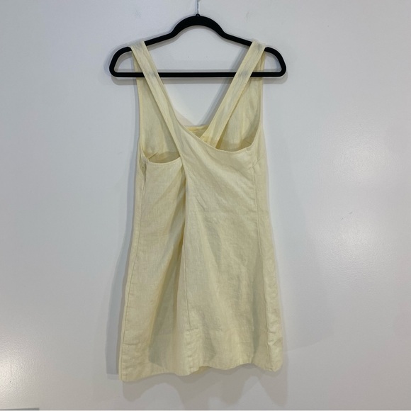 Madewell Cross-Back‎ A-Line Mini Linen Dress - Picture 11 of 13